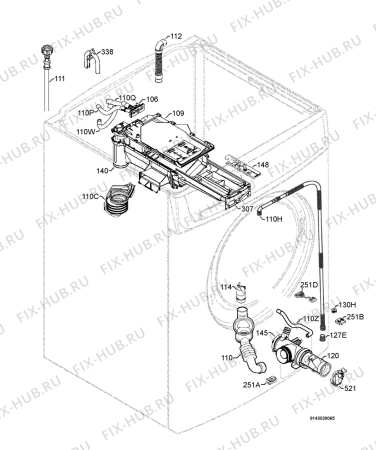 Взрыв-схема стиральной машины Electrolux EWW16489W - Схема узла Hydraulic System 272